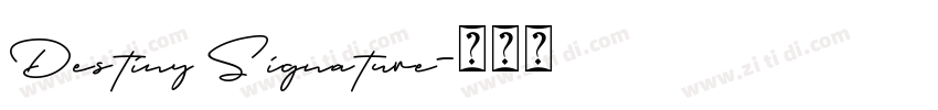 Destiny Signature字体转换